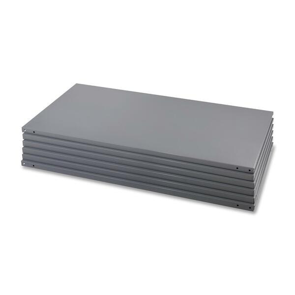 Safco Industrial Shelf - 48" (121.92 cm) Width x 24" (60.96 cm) Depth - 6 x Shelf(ves) - 5400 lb (2449398.80 g) Load Capacity - Durable, Double-sided - Gray - Powder Coated - Steel - Assembly Required