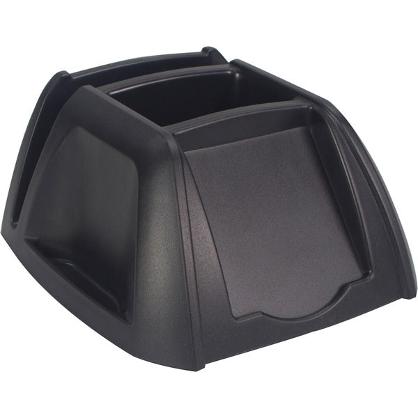 Storex Desk Organizer - 4" (101.60 mm) Height x 6.3" (158.75 mm) Width x 6.5" (165.10 mm) Depth - Desktop - Durable, Eco-friendly - 100% Recycled - Black - Plastic - 1 Each