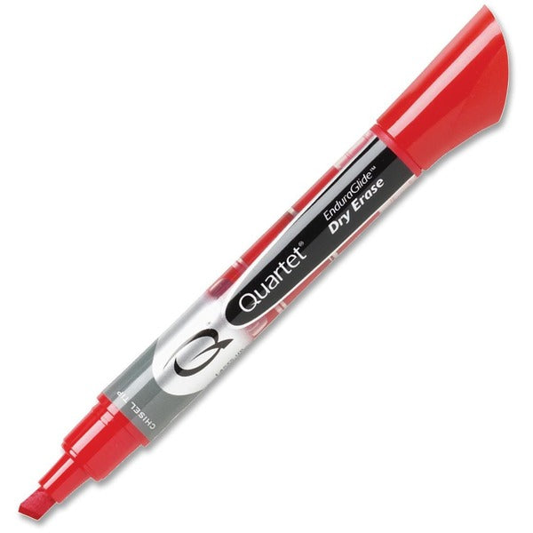 Quartet Endura-Glide Dry-Erase Marker - Chisel Marker Point - Red Ink - 1 Each