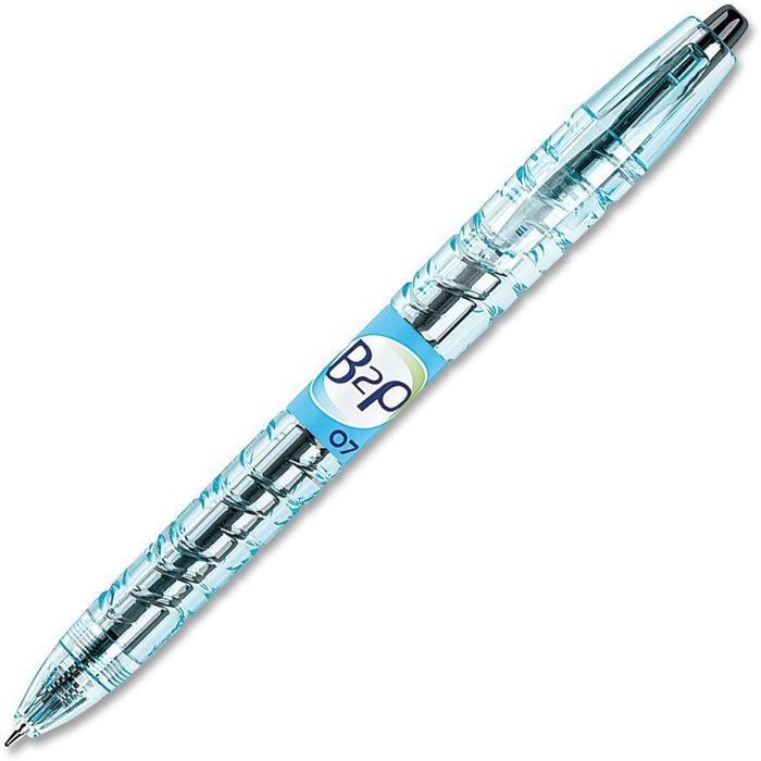 B2P Rollerball Pen - Retractable - Black Ink - Gel-based - Translucent Plastic Barrel - 1 Each
