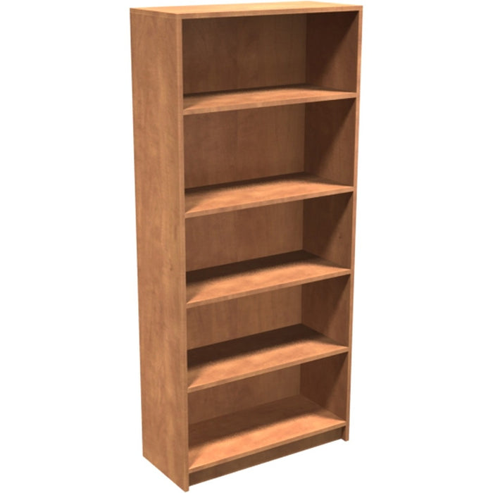 Heartwood Innovations Bookcase - 71.5" (1816.10 mm) Height x 31.5" (800.10 mm) Width x 13.8" (349.25 mm) Depth x 1" (25.40 mm) Thickness - Material: Particleboard - Finish: Laminate, Sugar Maple - Water Resistant, Scratch Resistant, Dent Resistant, Fire R