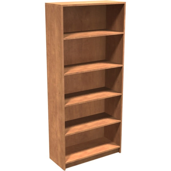 Heartwood Innovations Bookcase - Material: Particleboard - Finish: Laminate, Sugar Maple - Water Resistant, Scratch Resistant, Dent Resistant, Fire Resistant, Wear Resistant, Modesty Panel, Leveling Glide - For Office