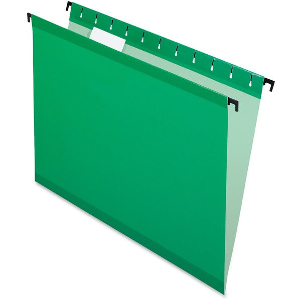 Pendaflex SureHook 6153CBGR Legal Recycled Hanging Folder - 8 1/2" (215.90 mm) x 14" (355.60 mm) - Bright Green - Built-in Tension Spring - 10% Recycled - 20 / Box
