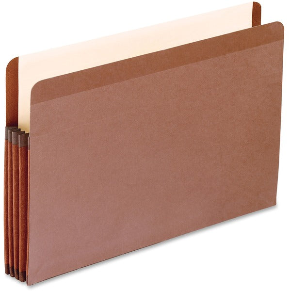Pendaflex Legal Recycled Expanding File - 8 1/2" (215.90 mm) x 14" (355.60 mm) - 3 1/2" (88.90 mm) Expansion - Red Fiber, Nylon - Redrope - Moisture Resistant, Acid-free, Reinforced Gusset, Rip Resistant, Tear Resistant - 10% Recycled - 1 Each