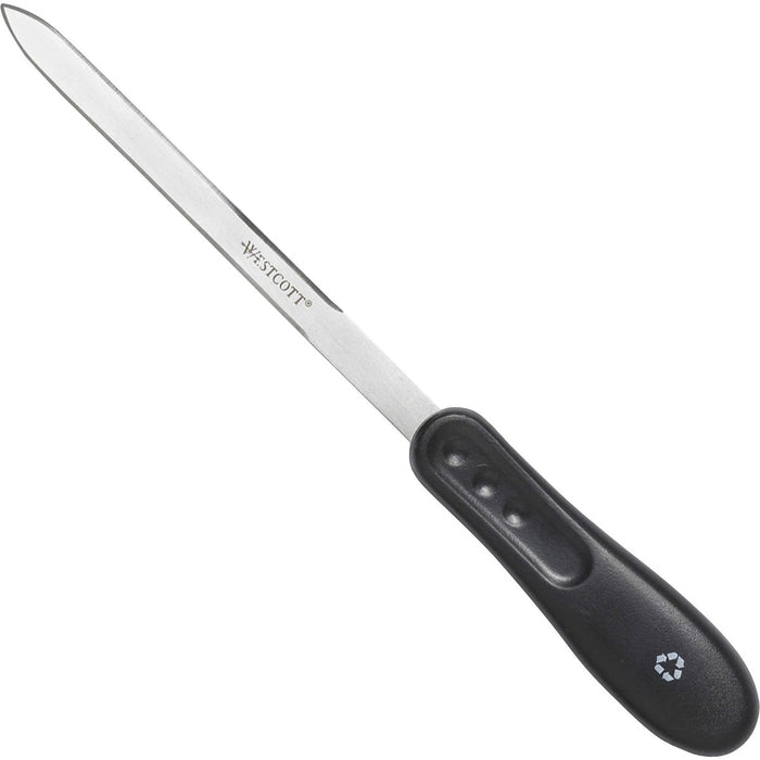 Acme United 9" KleenEarth Anti-Microbial Letter Opener - 8" (203.20 mm) Length - Stainless Steel Blade - Plastic Handle - Handheld - Gray - Corrosion Resistant, Antimicrobial, Comfortable Handle - 1 Each