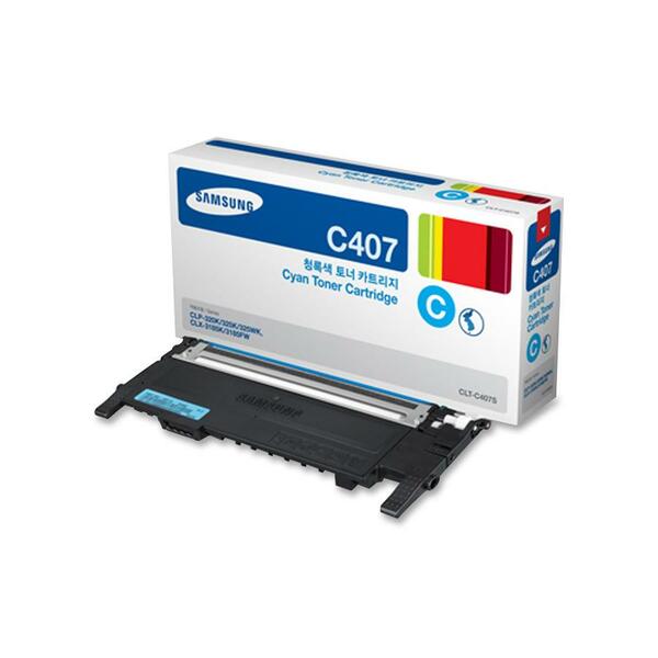 Samsung CLTC407S Original Toner Cartridge - Laser - 1000 Pages - Cyan - 1 Each