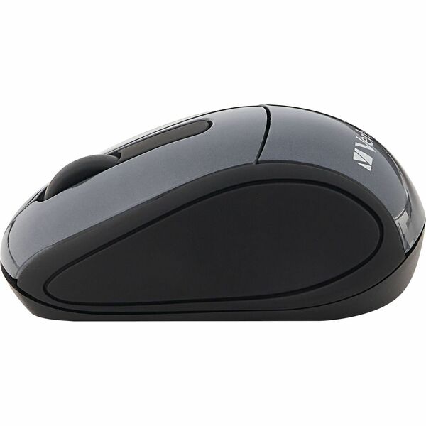 Verbatim Wireless Mini Travel Optical Mouse - Graphite - Optical - Wireless - Radio Frequency - Graphite - USB - 1600 dpi - Scroll Wheel - 3 Button(s) - AAA Battery Supported - 1 Each