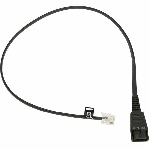 Jabra Link 180 Cord - Quick Disconnect/RJ-11 Audio Cable for Headset, Switch, Phone - First End: Quick Disconnect - Second End: RJ-11 Phone - Male - 1 Each