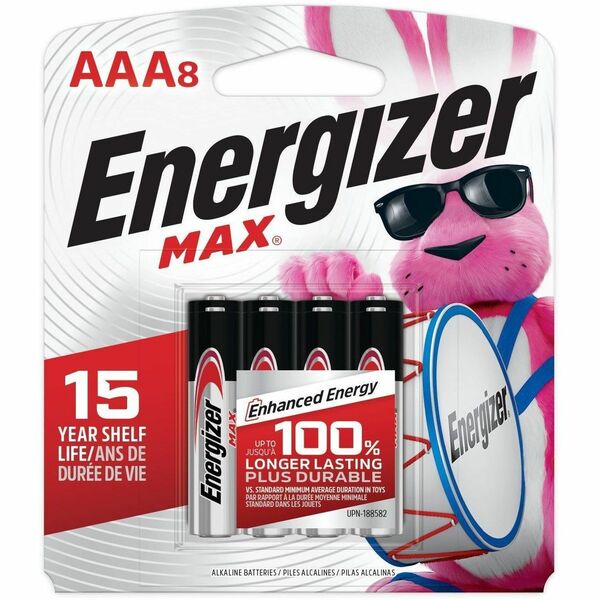 Energizer MAX Alkaline AAA Batteries - For Toy, Game, Remote Control - AAA - 1.5 V DC - 8 / Pack