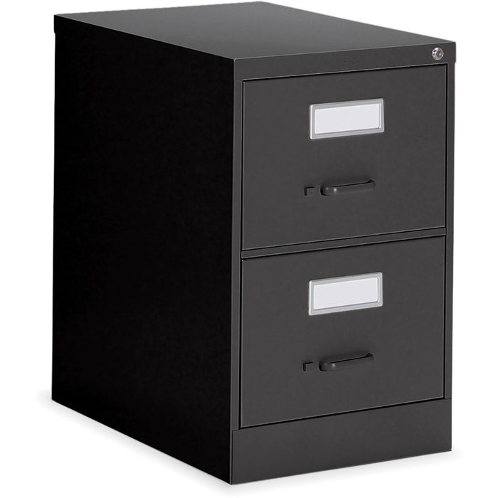 2600 Series 2 Drawer Vertical File, Legal, Black - Global Fileworks 2600 Series Vertical File Cabinet - 26"D - 2 Drawers - Legal - Black