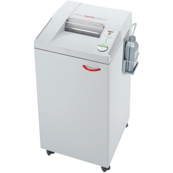 IDEAL Destroyit 2604 Heavy Duty Shredder - Cross Cut - 22 Per Pass - for shredding Paper, Paper Clip, Credit Card, CD, Staples - 0.2" (4.76 mm) x 1.5" (38.10 mm) Shred Size - P-4 - 3.60 in/s (91.44 mm/s) - 98.42 L Wastebin Capacity - 640 W