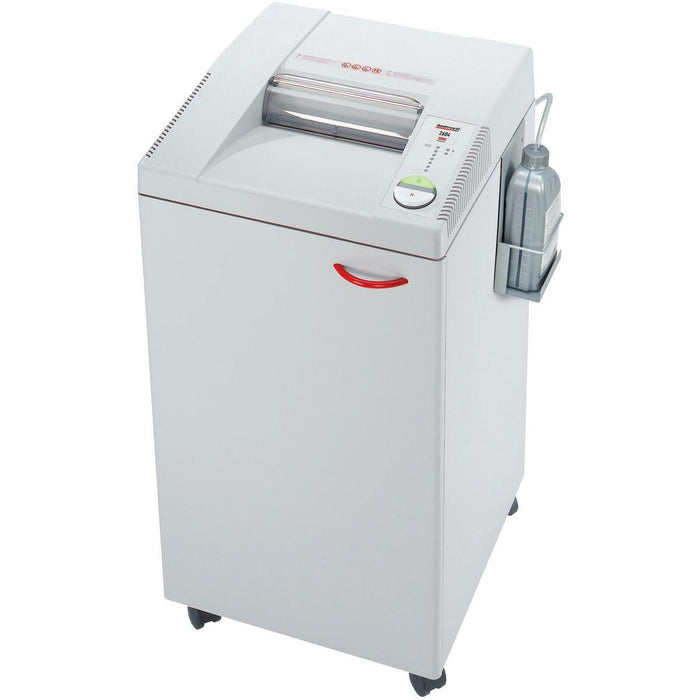 IDEAL Destroyit 2604 Heavy Duty Shredder - Cross Cut - 22 Per Pass - for shredding Paper, Paper Clip, Credit Card, CD, Staples - 0.2" (4.76 mm) x 1.5" (38.10 mm) Shred Size - P-4 - 3.60 in/s (91.44 mm/s) - 98.42 L Wastebin Capacity - 640 W