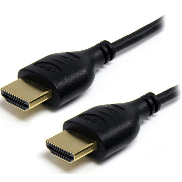 StarTech.com 6ft Slim HDMI Cable, 4K High Speed HDMI Cable with Ethernet, 4K 30Hz UHD HDMI Cord 36AWG, 4K HDMI 1.4 Video/Display Cable - 6ft/1.8m Slim HDMI Cable with Ethernet; 4K (3840x2160p 30Hz)/Full HD 1080p/10.2 Gbps bandwidth/8Ch Audio - Ultra HD sl