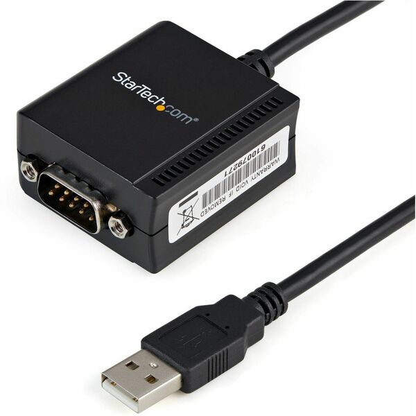 StarTech.com 6ft (1.8m) 1-Port FTDI USB to Serial RS232 Adapter Cable with COM Retention, USB to RS232 Adapter - TAA - USB to serial RS232 adapter - FTDI chipset, making it highly customizable and compatible - Small form factor, serial RS232 converter is
