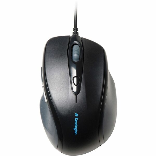 Kensington Pro Fit Full-Size Mouse USB - Optical - Cable - Black - 1 Pack - USB - 3200 dpi - Scroll Wheel - Right-handed