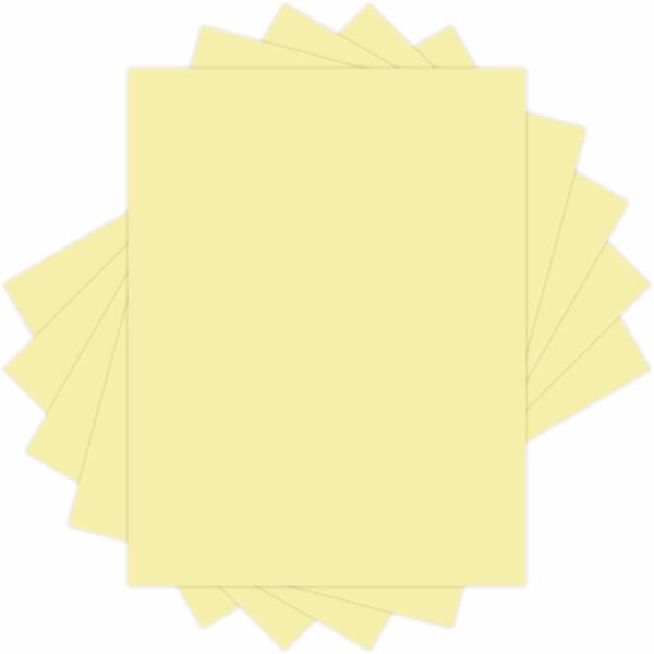 EarthChoice Colors Vellum Bristol Stock - Canary - 97% Opacity - Letter - 8 1/2" (215.90 mm) x 11" (279.40 mm) - 67 lb (30390.69 g) Basis Weight - Vellum - Sustainable Forestry Initiative (SFI) - Acid-free, Archival-safe - Canary - 250 / Pack