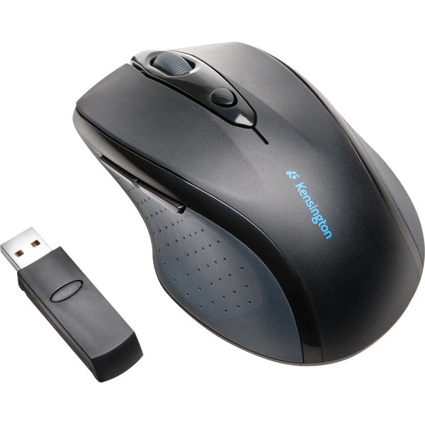 Kensington 2.4GHZ Wireless Optical Mouse - Optical - Wireless - Radio Frequency - 2.40 GHz - Black - 1 - USB - 1200 dpi - Scroll Wheel - Right-handed - 2