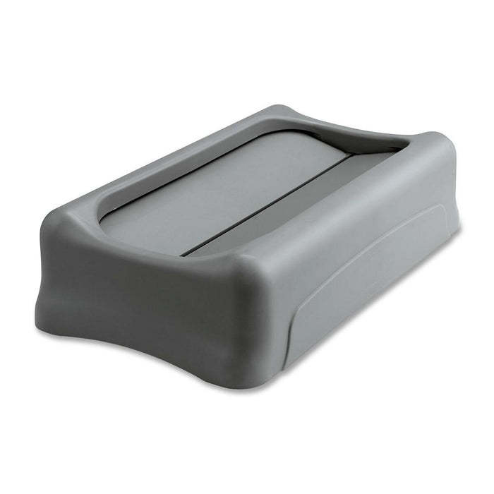 Rubbermaid Slim Jim Swing Lid - Rectangular - Gray - 1 Each