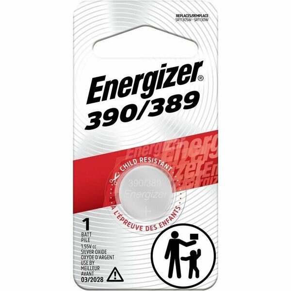 Energizer 390/389 Watch/Electronic Battery - For Medical Equipment, Calculator, Toy, Watch - 389 - 1.5 V DC - 1 / Pack