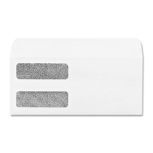 Columbian Double-window Security Envelopes - Double Window - 4" (101.60 mm) Width x 9" (228.60 mm) Length - 24 lb (10886.22 g) - Gummed - White - Wove - 500 / Box
