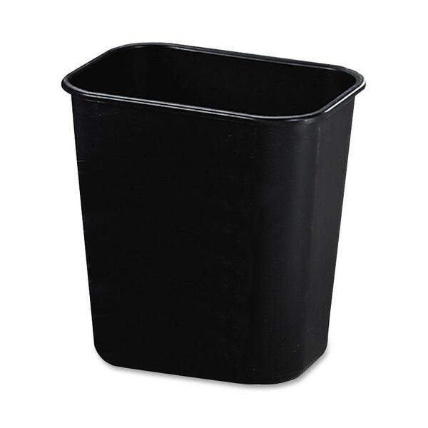 Rubbermaid 2955 Deskside Small Wastebasket - 12.89 L Capacity - Rectangular - 12.1" (307.98 mm) Height x 8.3" (209.55 mm) Width x 11.4" (288.93 mm) Depth - Plastic - Black - 1 Each