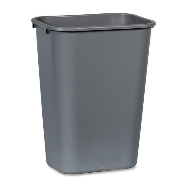Rubbermaid 2957 Deskside Large Wastebasket - 39.04 L Capacity - Rectangular - 19.9" (504.83 mm) Height x 11" (279.40 mm) Width x 15.3" (387.35 mm) Depth - Plastic - Gray - 1 Each