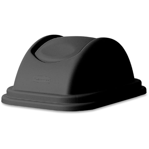 Rubbermaid Untouchable Lid - Dome - Plastic - Black - 1 Each