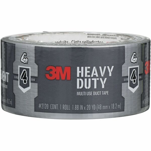 Scotch Heavy Duty Duct Tape 2120 - 20 yd (18.3 m) Length x 1.88" (47.8 mm) Width - Synthetic Rubber, Natural Rubber - Water Resistant - For Holding, Sealing, Repairing, Gripping, Multi Surface, Multipurpose, Home, Office, Worksite