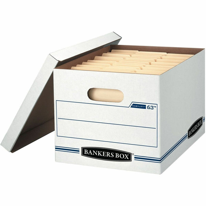 Bankers Box Easylift File Storage Box - Internal Dimensions: 12" (304.80 mm) Width x 12" (304.80 mm) Depth x 10" (254 mm) Height - External Dimensions: 12.8" (323.85 mm) Width x 13.2" (336.55 mm) Depth x 10.5" (266.70 mm) Height - 400 lb (181436.95 g) - M