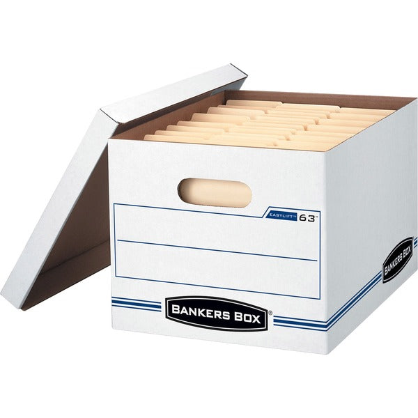Bankers Box Easylift File Storage Box - Internal Dimensions: 12" (304.80 mm) Width x 12" (304.80 mm) Depth x 10" (254 mm) Height - External Dimensions: 12.8" (323.85 mm) Width x 13.2" (336.55 mm) Depth x 10.5" (266.70 mm) Height - 400 lb (181436.95 g) - M