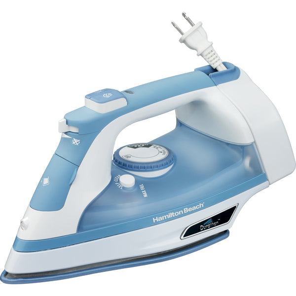 Hamilton Beach Durathon 19701 Clothes Iron - Automatic Shut Off - 266 mL Reservoir Capacity - 1500 W - Blue, White