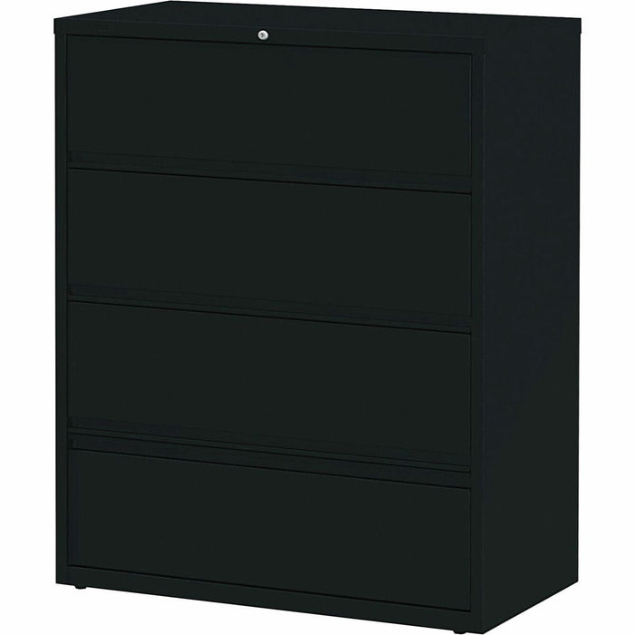 Lorell Fortress Lateral File with Roll-Out Shelf - 42" (106.68 cm) Width x 18.63" (47.31 cm) Depth x 52.50" (133.35 cm) Height - 4 x Drawer(s) for File - Letter, A4, Legal - Leveling Glide, Heavy Duty, Recessed Handle, Ball-bearing Suspension, Interlockin