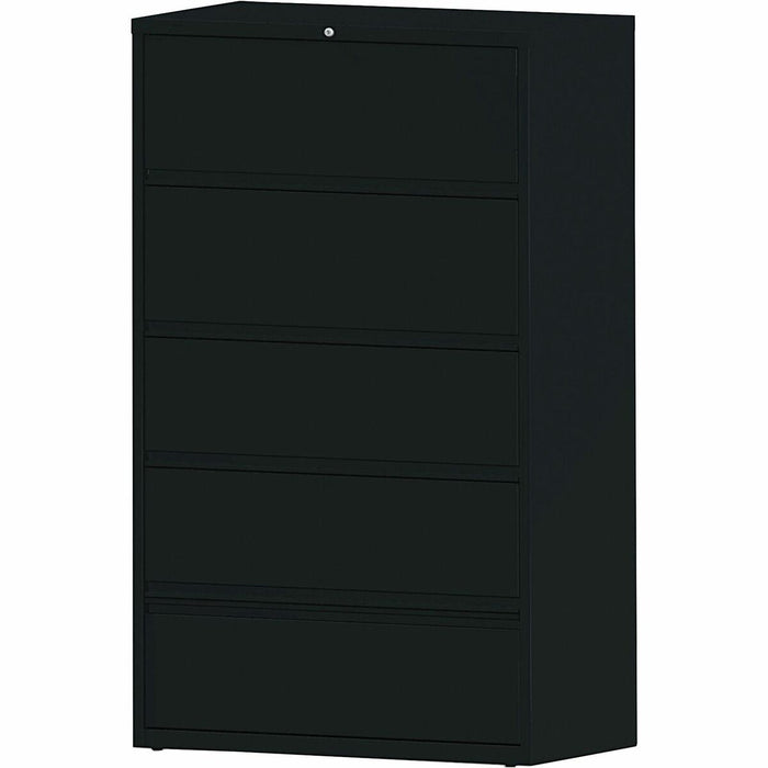 Lorell Fortress Lateral File with Roll-Out Shelf - 42" (106.68 cm) Width x 18.63" (47.31 cm) Depth x 68.75" (174.63 cm) Height - 5 x Drawer(s) for File - Letter, A4, Legal - Interlocking, Heavy Duty, Ball-bearing Suspension, Leveling Glide, Recessed Handl