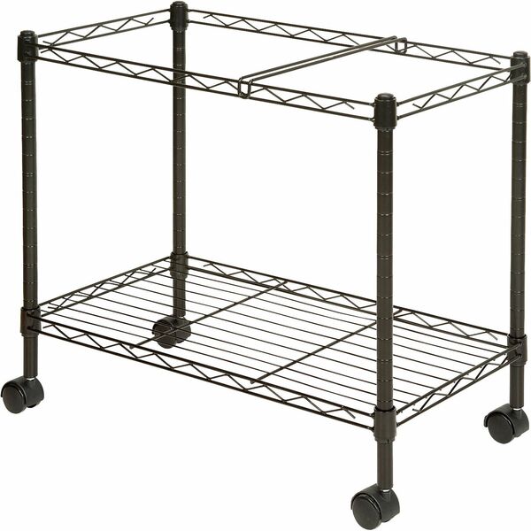 Lorell Mobile File Cart - 4 Casters - Steel - 12.9" (327.02 mm) Width x 25.8" (654.05 mm) Depth x 20.5" (520.70 mm) Height - Black - 1 Each