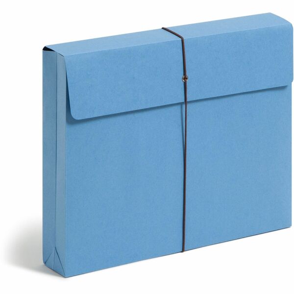 Smead Letter Recycled File Wallet - 8 1/2" (215.90 mm) x 11" (279.40 mm) - 2" (50.80 mm) Expansion - 1 Pocket(s) - 11 pt. (3.87 mm) - Blue - Elastic Closure, Heavy Duty, Flap - 10% Recycled - 10 / Box