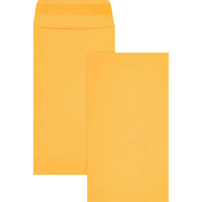 Business Source Little Coin No. 7 Kraft Envelopes - Coin - #7 - 3 1/2" (88.90 mm) Width x 6 1/2" (165.10 mm) Length - 28 lb (12700.59 g) - Gummed - Brown Kraft - Kraft - 500 / Box