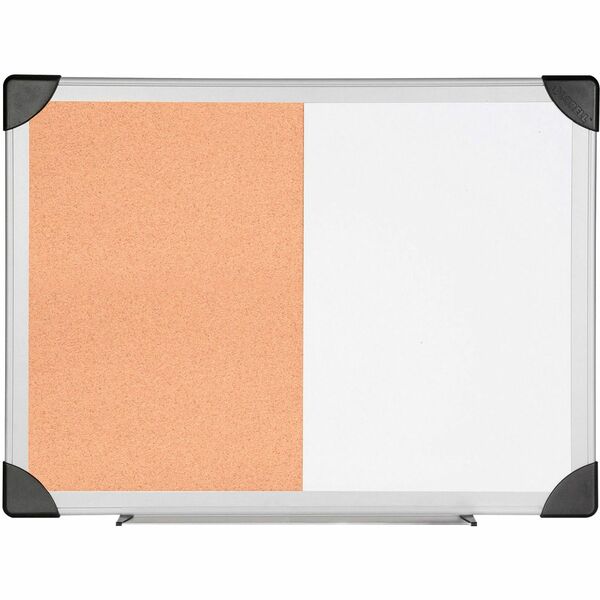 Lorell Combo Dry-Erase/Cork Board - 18" (457.20 mm) Board Height x 24" (609.60 mm) Board Width - Natural Cork Surface - Self-healing - Aluminum Frame - 1 Each