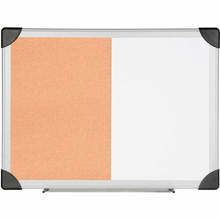 Lorell Combo Dry-Erase/Cork Board - 18" (457.20 mm) Board Height x 24" (609.60 mm) Board Width - Natural Cork Surface - Self-healing - Aluminum Frame - 1 Each