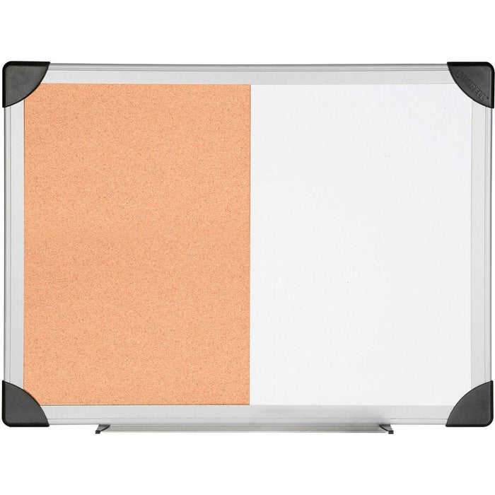 Lorell Combo Dry-Erase/Cork Board - 24" (609.60 mm) Board Height x 36" (914.40 mm) Board Width - Natural Cork Surface - Self-healing - Aluminum Frame - 1 Each
