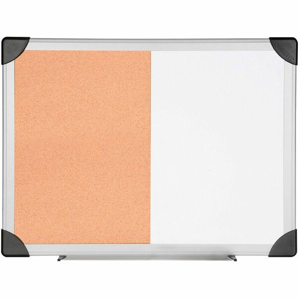 Lorell Combo Dry-Erase/Cork Board - 24" (609.60 mm) Board Height x 36" (914.40 mm) Board Width - Natural Cork Surface - Self-healing - Aluminum Frame - 1 Each