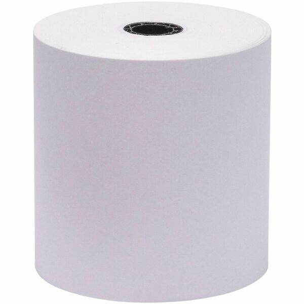 Business Source 1-Ply Pack Adding Machine Rolls - 3" (76.20 mm) x 165 ft (50.29 m) - Sustainable Forestry Initiative (SFI) - Lint-free - White - 12 / Pack