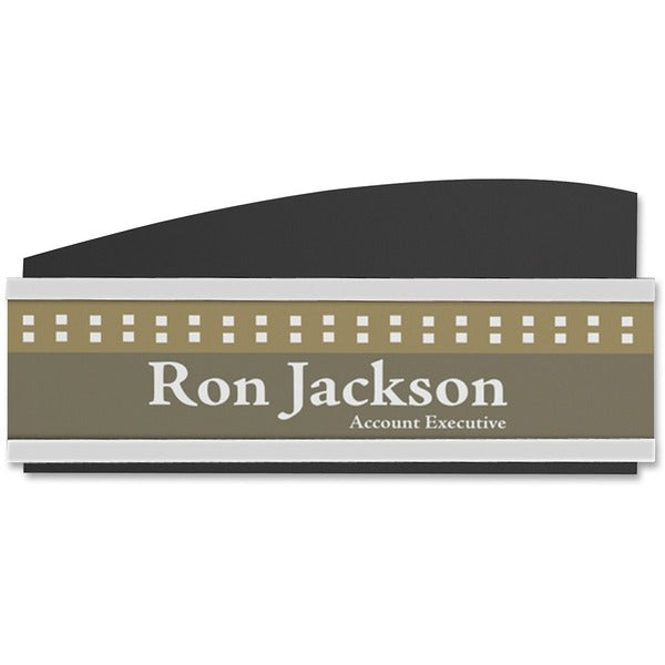 Deflecto Smart Solutions Image Sign Holders - 8.50" (215.90 mm) Width x 4" (101.60 mm) Height - 8.50" (215.90 mm) Holding Width x 2" (50.80 mm) Holding Height - Rectangular Shape - Wall Mountable - Anti-glare - Silver - 1 Each