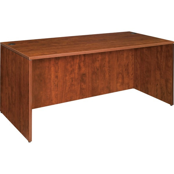 Lorell Essentials Series Rectangular Desk Shell - 29.5" (749.30 mm) Height x 47.3" (1200.15 mm) Width x 23.6" (600.08 mm) Depth - Finish: Cherry, Laminate - Leveling Glide