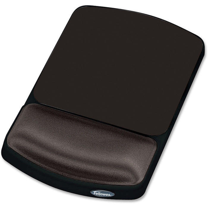 Fellowes 9374001 Premium Height Adjustable Mouse Pad - 1" (25.40 mm) Height x 6.19" (157.23 mm) Width x 9.81" (249.17 mm) Depth - Graphite - Gel, Polyester - 1