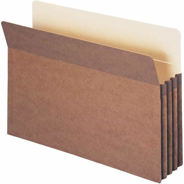 Smead Straight Tab Cut Legal Recycled File Pocket - 9 1/2" (241.30 mm) x 14 5/8" (371.48 mm) - 3 1/2" (88.90 mm) Expansion - Redrope - 100% Recycled - 25 / Box