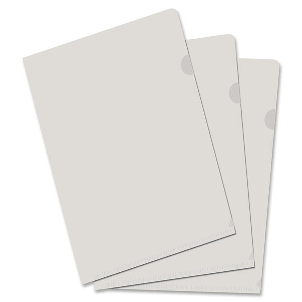 Filemode Tabloid Project File - 11" (279.40 mm) x 17" (431.80 mm) - Poly - Clear - Thumb Hole, Acid-free, Non-stick, Moisture Resistant, Translucent, Spill Resistant - 10 / Pack