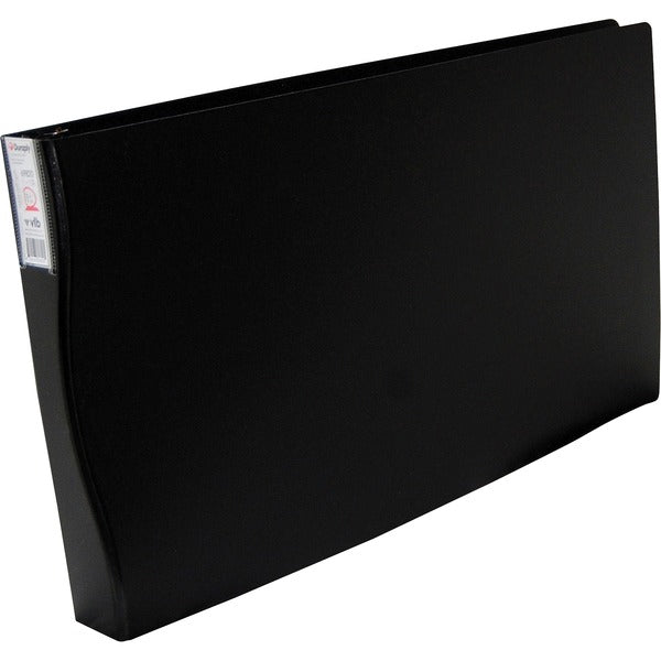 Filemode 11"x17" Duraply Poly D-ring Binder - 1" (25.40 mm) Binder Capacity - 3 Ring - Fastener: D-Ring - Polypropylene - Black - Durable, Spine Label, PVC-free, Solvent Resistant, Acid Resistant - 1 Each