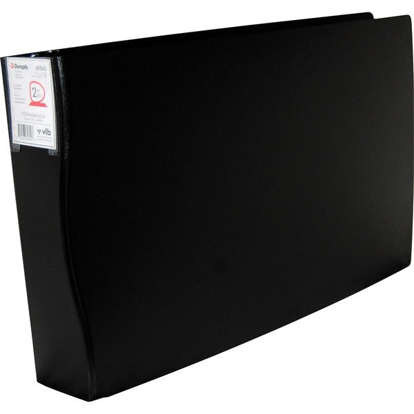 Filemode 11"x17" Duraply Poly D-ring Binder - 2" (50.80 mm) Binder Capacity - 3 Ring - Fastener: D-Ring - Polypropylene - Black - PVC-free, Durable, Spine Label, Acid Resistant, Solvent Resistant - 1 Each