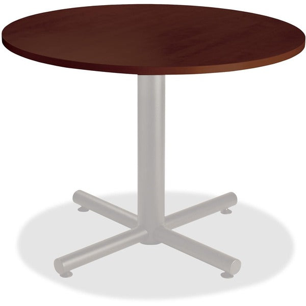 Heartwood HDL Innovations Round Cafeteria Table - x 1" (25.40 mm) Thickness x 35.5" (901.70 mm) Diameter - Material: Particleboard - Finish: Evening Zen, Laminate - Water Resistant, Scratch Resistant, Dent Resistant, Fire Resistant - 1 Each