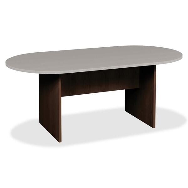 Heartwood Innovations Racetrack Table Base - Finish: Evening Zen, Laminate - Modesty Panel
